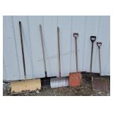 6 - Metal Snow Shovels