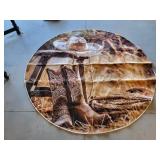 70" Round Rug - Western Theme - New