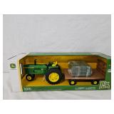 John Deere 4020 Diesel NF w/Hay Wagon & Bales