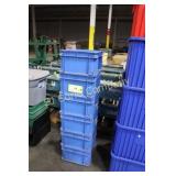 Small blue stack bins