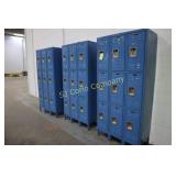 Sets of lockers, 9 doors each