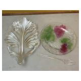 Leaf & Grape Plates & Fork