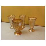 Marigold Pitcher & 3 Cups
