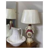 Vintage Lamp & Pitcher & Bowl