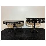 2 Black Cake Stands