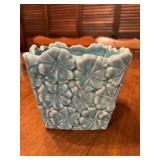 Blue Floral Planter