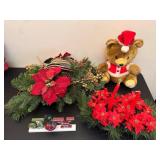 Floral Arrangements, Santa Bear & Joy Sign