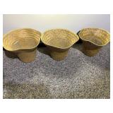 3 Woven Planters