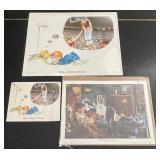 3 UK Prints (Incl. Lg & Sm. A Boy...A Ball...A