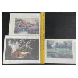 3 Peaceful Scene Prints (Incl. Bridge from N