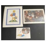 3 UK Prints (Incl. Lg & Sm. A Boy...A Ball...A