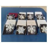 8 Gorham Sterling Silver Snowflakes