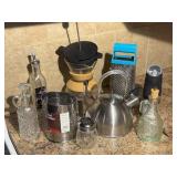 Kettle, Grater, Cruets, Sifter etc