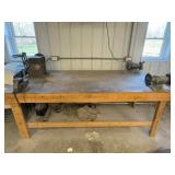 Workbench, Vise, Paint Shaker & Grinders