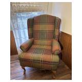 Plaid Wingback Chair