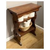 Wood Shelf & Basket