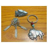 Native American Motif Keychain & Pins