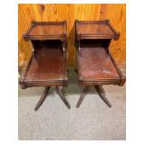 Pair of Vintage 2 Tier End Tables