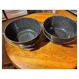 2 Enamelware Pots