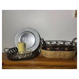 Baskets, Charger, Candle Holders