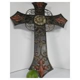 Large ornate metal cross 22"x16"