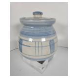 Vintage Lewisville stoneware cookie jar made usa