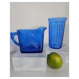 Vintage cobalt blue glass lot