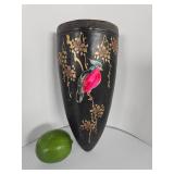 Mid Century hand-painted ceramic wall vase