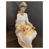 LLADRO LADY WITH CAT