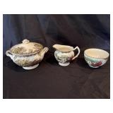 JOHNSON BROS FRIENDLY VILLAGE CREAM & SUGAR SET