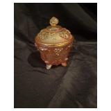 JEANETTE GLASS LIDDED CANDY DISH