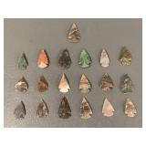 Collection of 18 Authentic Arrowheads