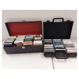 Vintage 8-Track & Cassette Tape Collection in Case