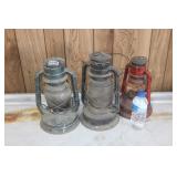 (3) ANTIQUE LANTERNS