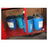 CONTENTS OF SHELF (4 BUCKETS OIL  PARTIALS)