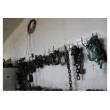 CLEVIS, CHAIN, CHAIN HOOKS LARGE LOT