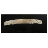 VINTAGE STERLING SILVER HANDSTAMPED BARRETTE