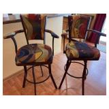 Two Colorful Bar Stools