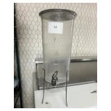 Beverage Dispenser, Lid & Stand 20"w/ stand  x 8"