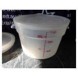 Bid x 3: Plastic Measuring tubs w/lids