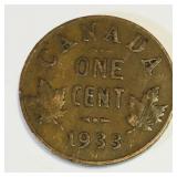 1933 Canada One Cent Coin