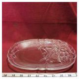 Embossed Glass Dish (Vintage)