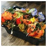 Large Lot Of Assorted Flower Decorations