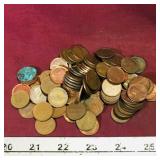 Lot Of Assorted Pennies (9.5oz.)