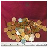 Lot Of Assorted Pennies (9.5oz.)