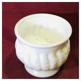 Milk Glass Flower Pot (4 1/4" Tall)