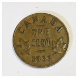 1933 Canada One Cent Coin