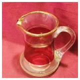 Cranberry Glass Creamer (4" Tall)