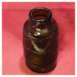 Vintage Amber Glass Jar (5 1/2" Tall)