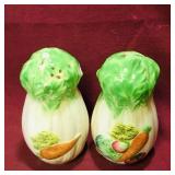 Pair Of Ceramic Salt & Pepper Shakers (Vintage)